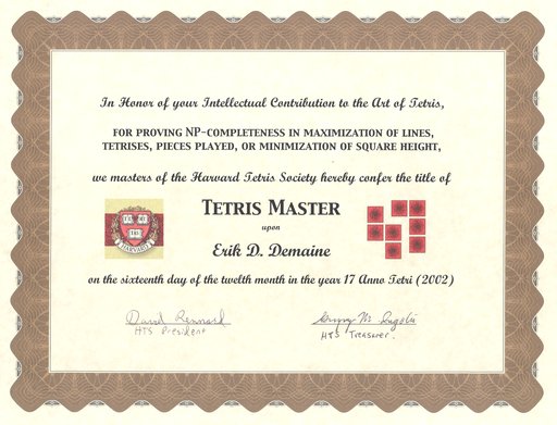 Tetris Award
