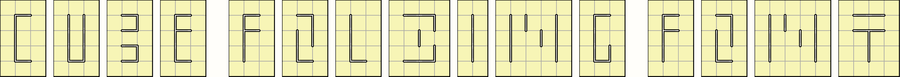 [Cube folding font written in cube folding font]