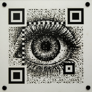 image of QR eyeball print